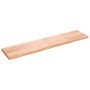 Estante pared madera roble tratada marrón claro 220x50x(2-6) cm en Estantes y estanterías | Comprar online en Foro24