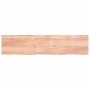 Estante pared madera roble tratada marrón claro 220x50x(2-6) cm en Estantes y estanterías | Comprar online en Foro24