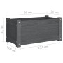 Solid gray pine wood planter 60x31x31 cm by vidaXL, Pots and planters - Ref: Foro24-810708, Price: 45,16 €, Discount: %