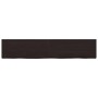 Estante pared madera roble tratada marrón oscuro 200x40x(2-6)cm