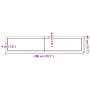 Estante pared madera roble tratada marrón oscuro 200x40x(2-6)cm