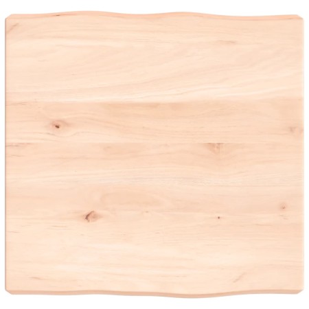 Tablero de mesa madera maciza borde natural 40x40x(2-6) cm