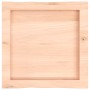 Tablero de mesa madera maciza borde natural 40x40x(2-6) cm