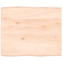 Tablero de mesa madera maciza borde natural 60x50x(2-4) cm