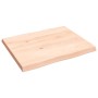 Tablero de mesa madera maciza borde natural 60x50x(2-4) cm