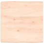 Tablero de mesa madera maciza borde natural 60x60x(2-6) cm