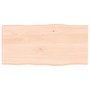 Tablero de mesa madera maciza borde natural 80x40x(2-4) cm