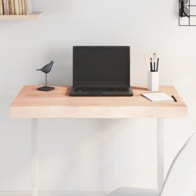 Tablero de mesa madera maciza borde natural 80x50x(2-6) cm Tablero de mesa madera maciza borde natural 80x50x(2-6) cm