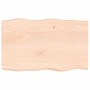 Tablero de mesa madera maciza borde natural 80x50x(2-6) cm