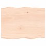 Tablero de mesa madera maciza borde natural 80x60x(2-4) cm