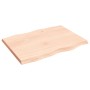 Tablero de mesa madera maciza borde natural 80x60x(2-4) cm