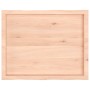 Tablero de mesa madera maciza borde natural 80x60x(2-4) cm