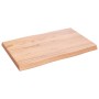 Tablero mesa madera tratada borde natural marrón 60x40x(2-4) cm