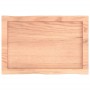 Tablero mesa madera tratada borde natural marrón 60x40x(2-4) cm