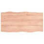 Tablero mesa madera tratada borde natural marrón 80x40x(2-4) cm en Tableros para mesas | Comprar online en Foro24