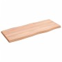 Tablero mesa madera tratada borde natural marrón 100x40x(2-4)cm