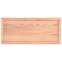Tablero mesa madera tratada borde natural marrón 100x40x(2-4)cm
