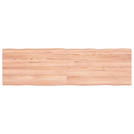 Tablero mesa madera tratada borde natural marrón 140x40x(2-4)cm en Tableros para mesas | Comprar online en Foro24