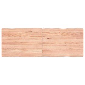 Tablero mesa madera tratada borde natural marrón 140x50x(2-4)cm Tablero mesa madera tratada borde natural marrón 140x50x(2-4)cm