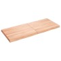 Tablero mesa madera tratada borde natural marrón 140x60x(2-6)cm
