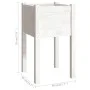 Pflanzgefäß aus massivem Kiefernholz weiß 40x40x70 cm von vidaXL, Töpfe und Pflanzgefäße - Ref: Foro24-810791, Preis: 27,35 €...