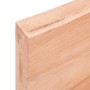 Tablero mesa madera tratada borde natural marrón 140x60x(2-6)cm