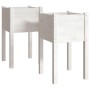 Planters 2 units solid white pine wood 40x40x70 cm by vidaXL, Pots and planters - Ref: Foro24-810792, Price: 52,07 €, Discoun...
