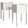 Planters 2 units solid white pine wood 40x40x70 cm by vidaXL, Pots and planters - Ref: Foro24-810792, Price: 51,61 €, Discoun...