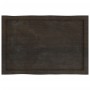 Tablero mesa madera tratada borde vivo marrón 80x50x(2-4) cm