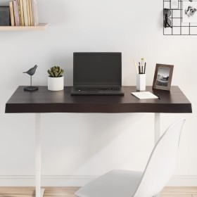 Tablero mesa madera tratada borde vivo marrón 100x40x(2-6) cm Tablero mesa madera tratada borde vivo marrón 100x40x(2-6) cm