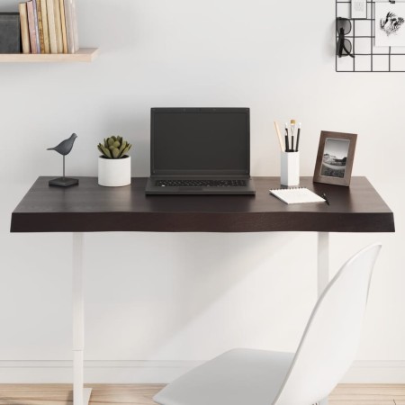 Tablero mesa madera tratada borde vivo marrón 100x40x(2-6) cm en Tableros para mesas | Comprar online en Foro24