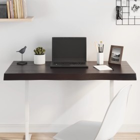 Tablero mesa madera tratada borde vivo marrón 100x60x(2-6) cm Tablero mesa madera tratada borde vivo marrón 100x60x(2-6) cm