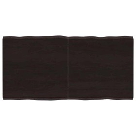 Tablero mesa madera tratada borde vivo marrón 120x60x(2-4) cm Tablero mesa madera tratada borde vivo marrón 120x60x(2-4) cm