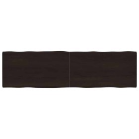 Tablero mesa madera tratada borde vivo marrón 180x50x(2-4) cm Tablero mesa madera tratada borde vivo marrón 180x50x(2-4) cm