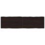 Tablero mesa madera tratada borde vivo marrón 180x50x(2-4) cm