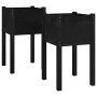 2 solid black pine wood planters 40x40x70 cm by vidaXL, Pots and planters - Ref: Foro24-810798, Price: 45,12 €, Discount: %