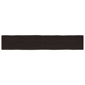 Tablero mesa madera tratada borde vivo marrón 220x40x(2-4) cm Tablero mesa madera tratada borde vivo marrón 220x40x(2-4) cm