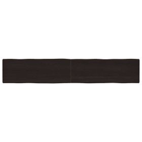 Tablero mesa madera tratada borde vivo marrón 220x40x(2-4) cm Tablero mesa madera tratada borde vivo marrón 220x40x(2-4) cm
