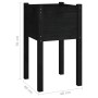 Pflanzgefäße 2 Einheiten massives Kiefernholz schwarz 40x40x70 cm von vidaXL, Töpfe und Pflanzgefäße - Ref: Foro24-810798, Pr...