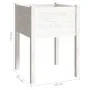 Pflanzgefäß aus massivem Kiefernholz weiß 50x50x70 cm von vidaXL, Töpfe und Pflanzgefäße - Ref: Foro24-810801, Preis: 31,45 €...
