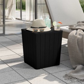 Mesa de jardín con tapa extraíble polipropileno negro