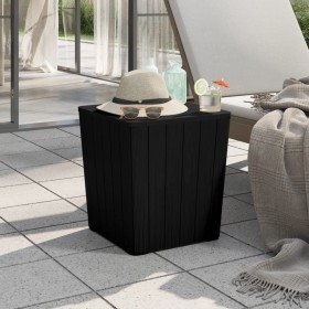 Mesa de jardín con tapa extraíble polipropileno negro