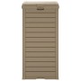 Cubo de basura exterior polipropileno marrón claro 41x41x86 cm