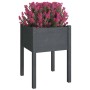 Solid gray pine wood planter 50x50x70 cm by vidaXL, Pots and planters - Ref: Foro24-810803, Price: 31,45 €, Discount: %
