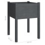 Solid gray pine wood planter 50x50x70 cm by vidaXL, Pots and planters - Ref: Foro24-810803, Price: 31,45 €, Discount: %