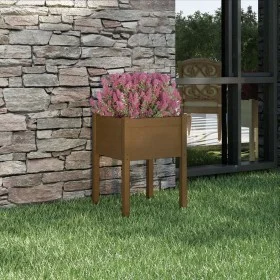 Honey brown solid pine wood planter 50x50x70 cm by vidaXL, Pots and planters - Ref: Foro24-810805, Price: 35,47 €, Discount: %