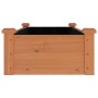 Jardinera arriate forro madera maciza abeto marrón 120x45x25 cm en Maceteros y jardineras | Comprar online en Foro24