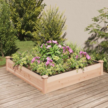 Jardinera arriate con forro madera maciza abeto 120x60x25 cm en Maceteros y jardineras | Comprar online en Foro24