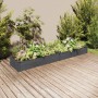 Jardinera arriate con forro madera abeto gris 240x45x25 cm en Maceteros y jardineras | Comprar online en Foro24