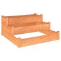 Jardinera arriate madera maciza de abeto marrón 120x120x56 cm en Maceteros y jardineras | Comprar online en Foro24